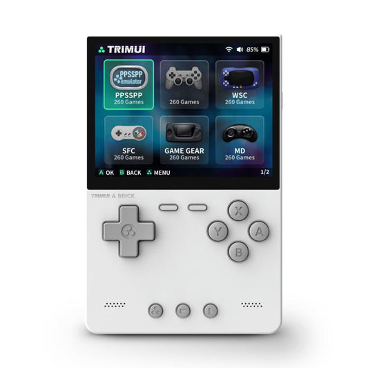 TRIMUI BRICK Open Source Pocket Console Portable Wireless Bluetooth HD Retro Arcade, Size: 128G(White) - Pocket Console by TRIMUI | Online Shopping UK | buy2fix