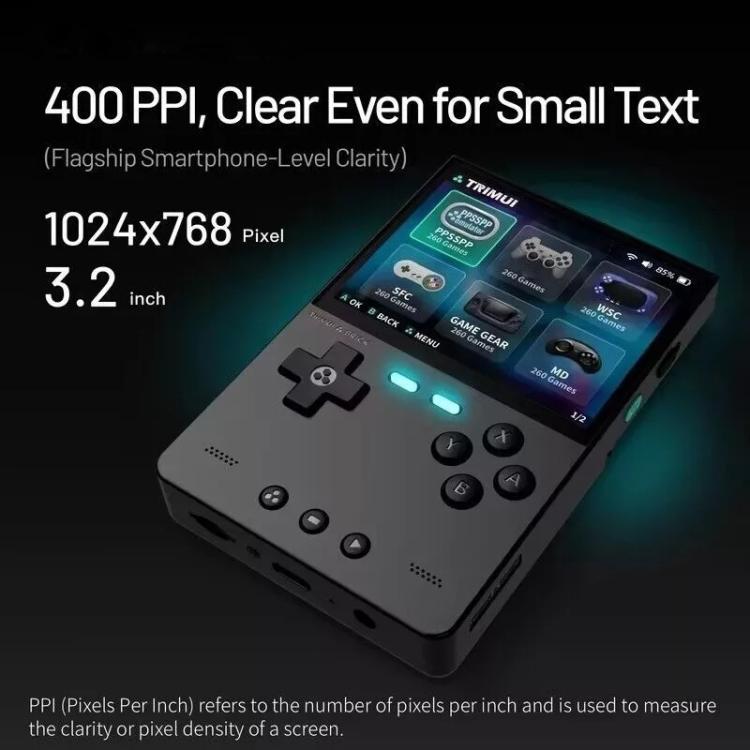 TRIMUI BRICK Open Source Pocket Console Portable Wireless Bluetooth HD Retro Arcade, Size: 128G(Black) - Pocket Console by TRIMUI | Online Shopping UK | buy2fix