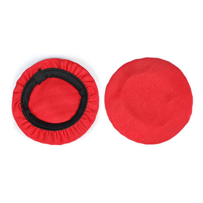 2pcs Universal Round Reusable Headset Dust Cover Sweat-proof Breathable Protective Cover, Color: S Red - Anti-dust & Ear Caps by buy2fix | Online Shopping UK | buy2fix