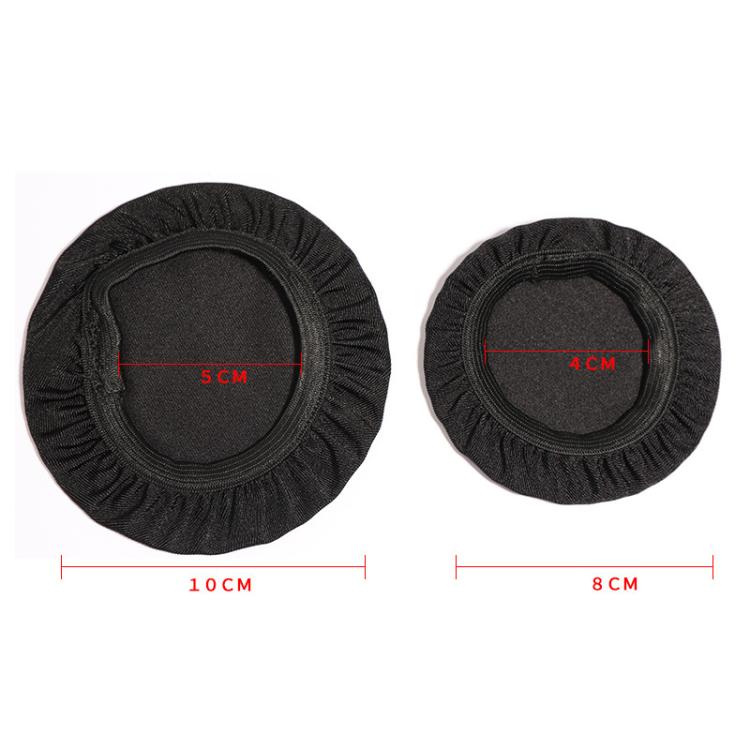 2pcs Universal Round Reusable Headset Dust Cover Sweat-proof Breathable Protective Cover, Color: S Black - Anti-dust & Ear Caps by buy2fix | Online Shopping UK | buy2fix