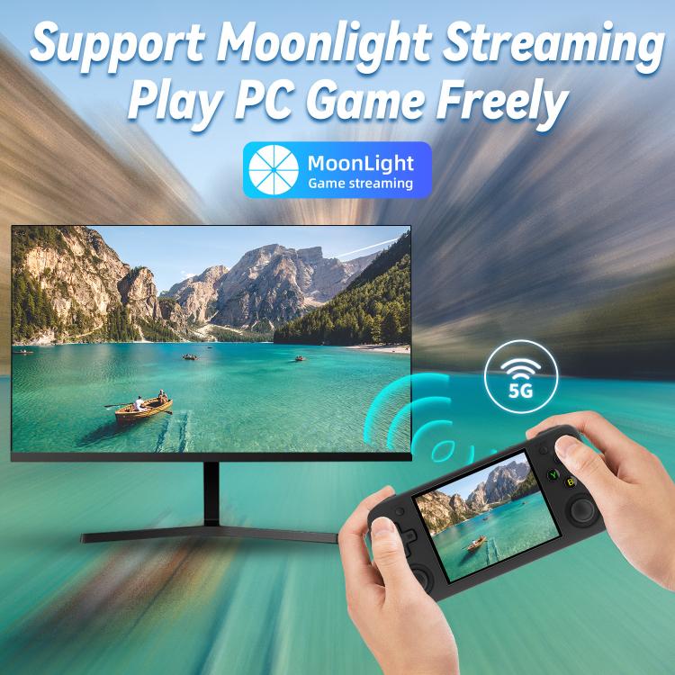 ANBERNIC RG35XXH Open Source Wireless Handheld Game Console, Memory: Standard 32G+128G(Black) - Pocket Console by ANBERNIC | Online Shopping UK | buy2fix