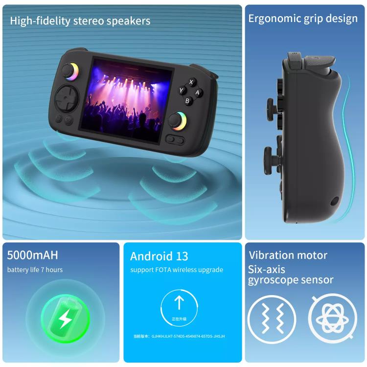 ANBERNIC RG406H Wireless HD Touch Screen Handheld Game Console, Memory: Standard+128G(Black) - Pocket Console by ANBERNIC | Online Shopping UK | buy2fix