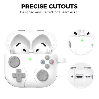 For AirPods 4 AhaStyle WG166 Personalised Game Console Shape Silicone Protective Case(Light Gray) - For AirPods 4 by AhaStyle | Online Shopping UK | buy2fix