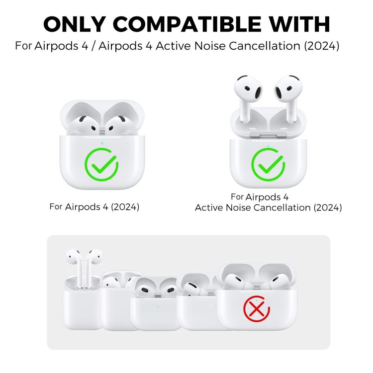 For AirPods 4 AhaStyle WG166 Personalised Game Console Shape Silicone Protective Case(Light Gray) - For AirPods 4 by AhaStyle | Online Shopping UK | buy2fix