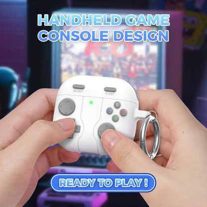For AirPods 4 AhaStyle WG166 Personalised Game Console Shape Silicone Protective Case(Light Gray) - For AirPods 4 by AhaStyle | Online Shopping UK | buy2fix