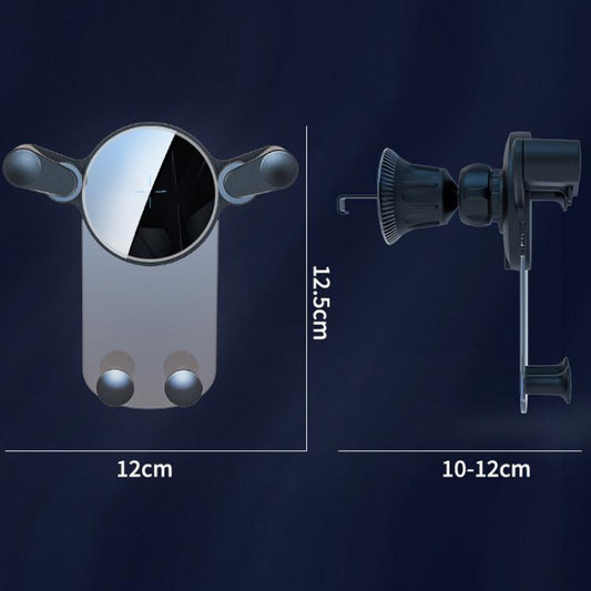 15W Mobile Phones Snap-on Car Wireless Charging Holder(Black) by buy2fix