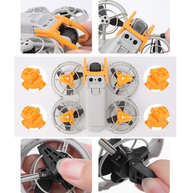 For DJI Neo CQT Impact Protection Cover + Bumper + Folding Stand + Tail Wing 4 In 1 Set(Orange) - Mount & Holder by CQT | Online Shopping UK | buy2fix