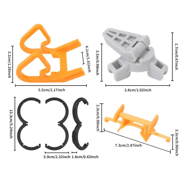 For DJI Neo CQT Impact Protection Cover + Bumper + Folding Stand + Tail Wing 4 In 1 Set(Orange) - Mount & Holder by CQT | Online Shopping UK | buy2fix