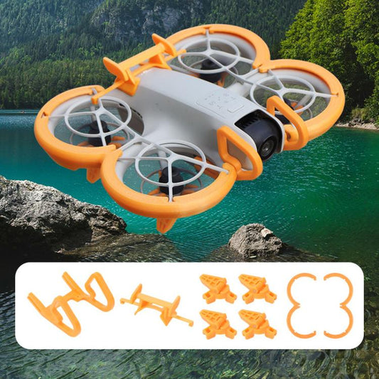 For DJI Neo CQT Impact Protection Cover + Bumper + Folding Stand + Tail Wing 4 In 1 Set(Gray) - Mount & Holder by CQT | Online Shopping UK | buy2fix