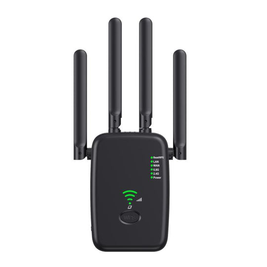 Urant U11 300Mbps 2.4G Wireless Repeater WiFi Signal Amplifier Support WPS Quick Setting EU Plug Black