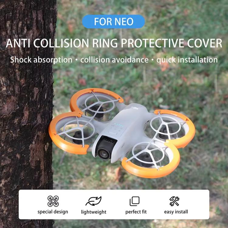 For DJI Neo CQT Paddle Bumper Ring Protective Cover Scratch Resistant Bumper Strips(Gray) - Cases & Bags by CQT | Online Shopping UK | buy2fix