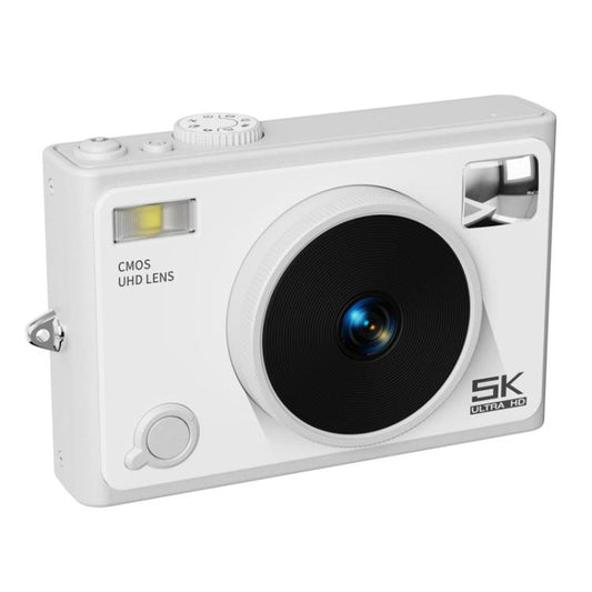 5K Digital Camera WiFi 72MP Dual Lens Auto Focus 18X Digital Zoom Student Color Filters CCD Beauty Camera(White) - Video Cameras by buy2fix | Online Shopping UK | buy2fix