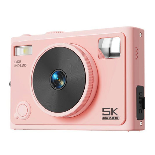 5K Digital Camera WiFi 72MP Dual Lens Auto Focus 18X Digital Zoom Student Color Filters CCD Beauty Camera(Pink) - Video Cameras by buy2fix | Online Shopping UK | buy2fix