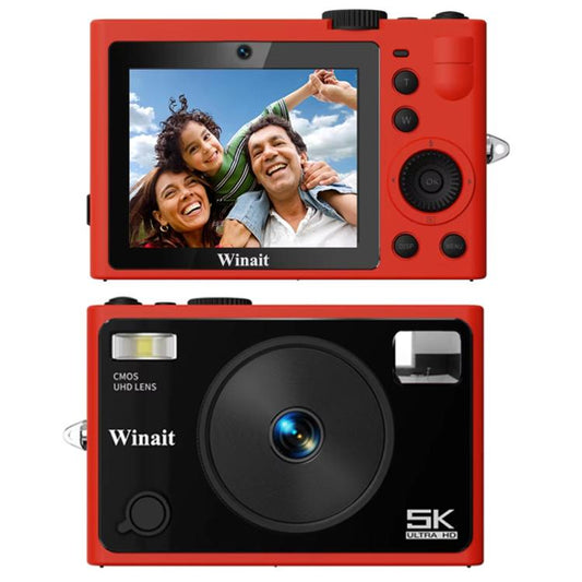 5K Digital Camera WiFi 72MP Dual Lens Auto Focus 18X Digital Zoom Student Color Filters CCD Beauty Camera(White) - Video Cameras by buy2fix | Online Shopping UK | buy2fix
