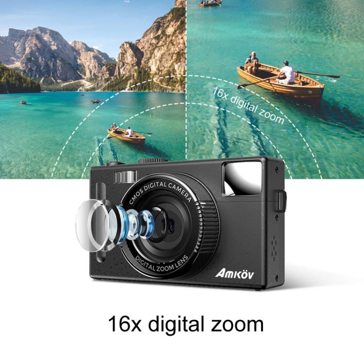 AMKOV CD-R1 24MP HD Pixel Shooting Student Camera 1080P Video Recording CCD Photo Video HD Camera(Black) - Video Cameras by AMKOV | Online Shopping UK | buy2fix