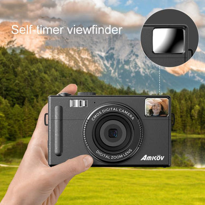 AMKOV CD-R1 24MP HD Pixel Shooting Student Camera 1080P Video Recording CCD Photo Video HD Camera(Black) - Video Cameras by AMKOV | Online Shopping UK | buy2fix