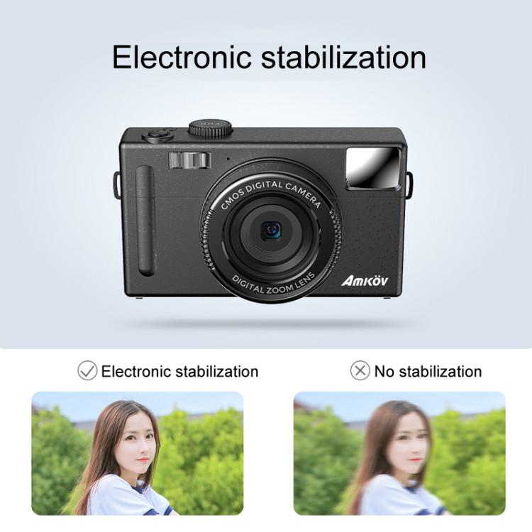 AMKOV CD-R1 24MP HD Pixel Shooting Student Camera 1080P Video Recording CCD Photo Video HD Camera(Pink) - Video Cameras by AMKOV | Online Shopping UK | buy2fix