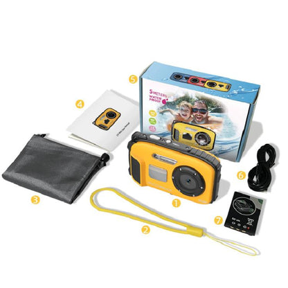 IP68 5m Waterproof Sports Digital Camera Kids Student DV Camera(Yellow) - Video Cameras by buy2fix | Online Shopping UK | buy2fix