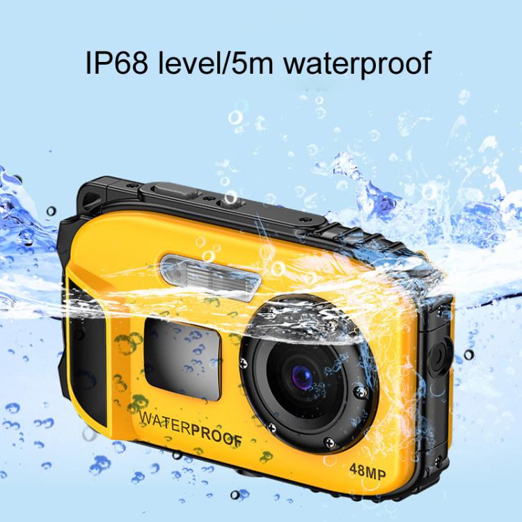 IP68 5m Waterproof Sports Digital Camera Kids Student DV Camera(Yellow) - Video Cameras by buy2fix | Online Shopping UK | buy2fix