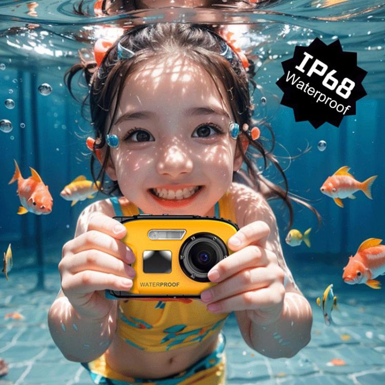 IP68 5m Waterproof Sports Digital Camera Kids Student DV Camera(Yellow) - Video Cameras by buy2fix | Online Shopping UK | buy2fix