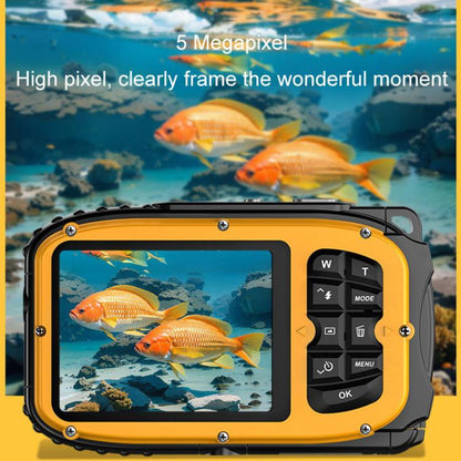 IP68 5m Waterproof Sports Digital Camera Kids Student DV Camera(Yellow) - Video Cameras by buy2fix | Online Shopping UK | buy2fix
