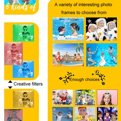 IP68 5m Waterproof Sports Digital Camera Kids Student DV Camera(Yellow) - Video Cameras by buy2fix | Online Shopping UK | buy2fix