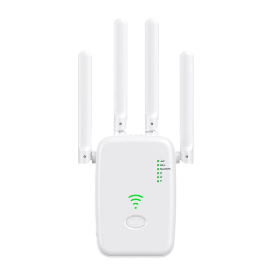 Urant U11 1200Mbps 2.4G&5.8G Wireless Repeater WiFi Signal Amplifier Support WPS Quick Setting US Plug White