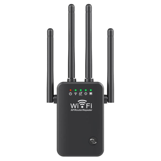 Urant U9 300Mbps 2.4G Wireless Repeater WiFi Signal Amplifier Support WPS Quick Setting US Plug Black