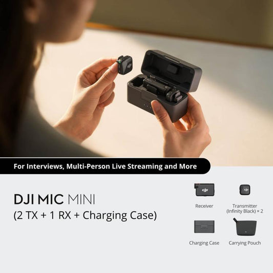 Original DJI Mic Mini (2 TX + 1 RX + Charging Case) - Microphone by DJI | Online Shopping UK | buy2fix
