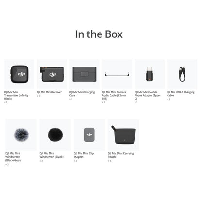 Original DJI Mic Mini (2 TX + 1 RX + Charging Case) - Microphone by DJI | Online Shopping UK | buy2fix