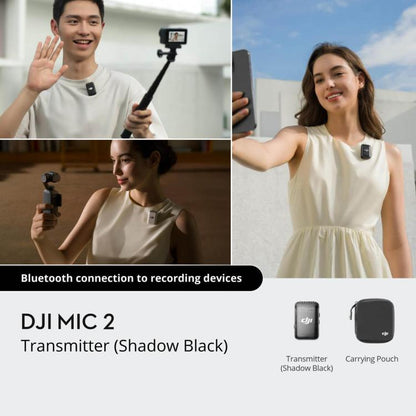 DJI Mic 2 Transmitter Bluetooth Connection To Recording Devices(Shadow Black) - Microphone by DJI | Online Shopping UK | buy2fix
