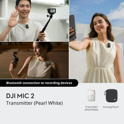 DJI Mic 2 Transmitter Bluetooth Connection To Recording Devices(Pearl White) - Microphone by DJI | Online Shopping UK | buy2fix
