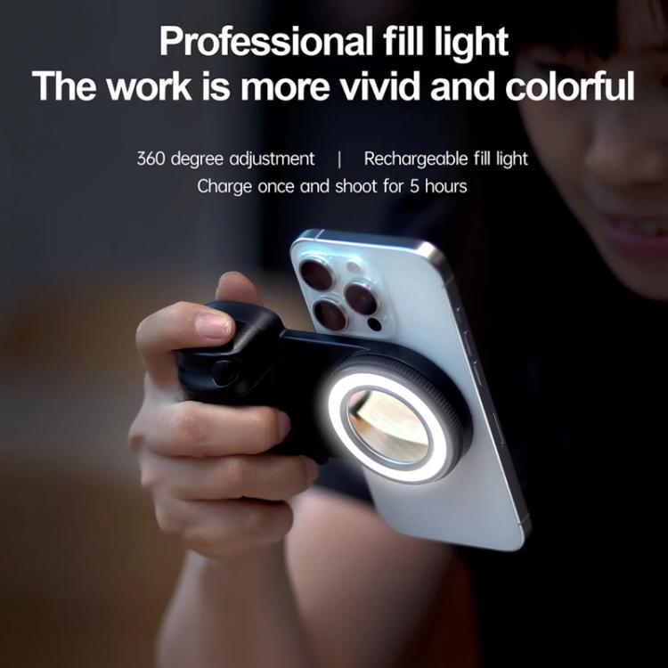 Magsafe Mobile Phone Selfie Fill Light Bluetooth Camera Aid Holder Live Video Shooting Filling Lamp(Black) - Phone Remote Control by buy2fix | Online Shopping UK | buy2fix