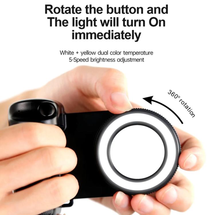 Magsafe Mobile Phone Selfie Fill Light Bluetooth Camera Aid Holder Live Video Shooting Filling Lamp(Black) - Phone Remote Control by buy2fix | Online Shopping UK | buy2fix