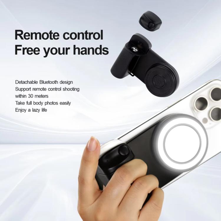 Magsafe Mobile Phone Selfie Fill Light Bluetooth Camera Aid Holder Live Video Shooting Filling Lamp(Black) - Phone Remote Control by buy2fix | Online Shopping UK | buy2fix