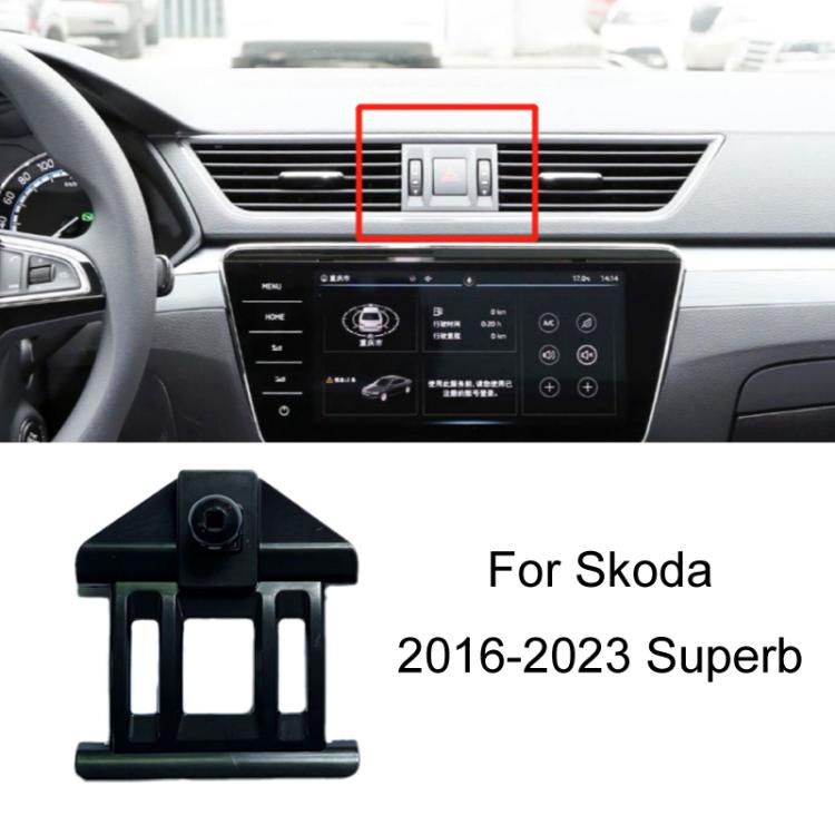 For Skoda Left Driving Car Special Mobile Phone Navigation Bracket Base, Model: 16-23 Superb by buy2fix