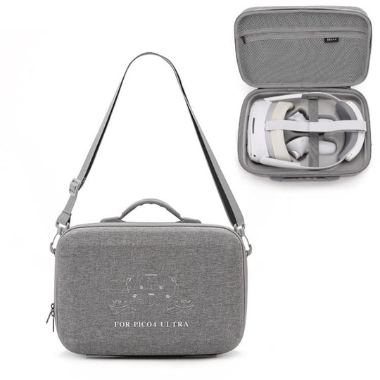 For PICO 4 Ultra BKANO P4U-001 VR Glasses Organizer Handheld Shoulder Bag(Gray)