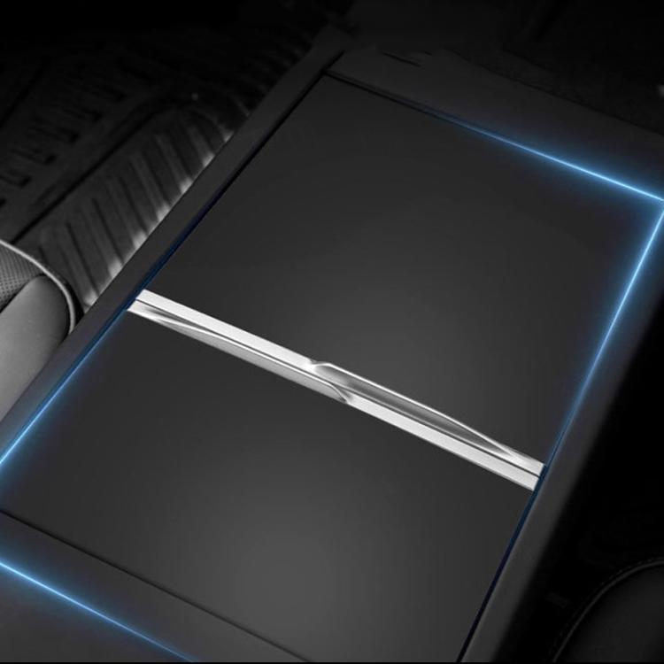 For Tesla 2024+ Model 3 Highland Center Console Panel Protection Sticker, Color: Carbon Fiber Grain by buy2fix