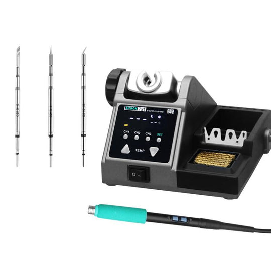 SUGON T21 Constant Temperature Soldering Station 120W High Power Soldering Iron With I/IS/K Tip Nozzle, Spec: 210 Handle(EU Plug)