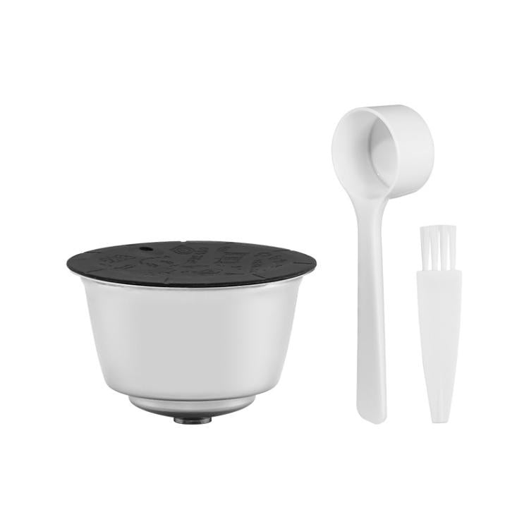 For Dolce Gusto Coffee Maker Stainless Steel Reusable Coffee Capsule Shell, Style: Capsule+Brush And Scoop - Coffee Machine Parts by buy2fix | Online Shopping UK | buy2fix