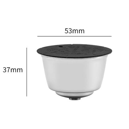 For Dolce Gusto Coffee Maker Stainless Steel Reusable Coffee Capsule Shell, Style: Capsule+Brush And Scoop - Coffee Machine Parts by buy2fix | Online Shopping UK | buy2fix