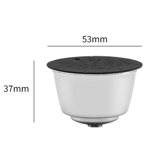 For Dolce Gusto Coffee Maker Stainless Steel Reusable Coffee Capsule Shell, Style: Capsule+Brush And Scoop - Coffee Machine Parts by buy2fix | Online Shopping UK | buy2fix