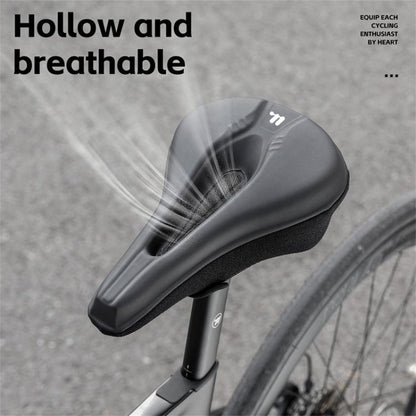 WEST BIKING Bicycle Riding Thickened Sponge PU Leather Soft Seat Cushion Cover(Black) - Bicycle Saddle by WEST BIKING | Online Shopping UK | buy2fix