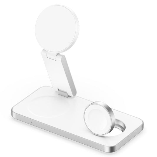 T8 3 In 1 Folding Magnetic Wireless Charging Dock For Apple Watch / iPhone / AirPods(White) - Wireless Charger by buy2fix | Online Shopping UK | buy2fix