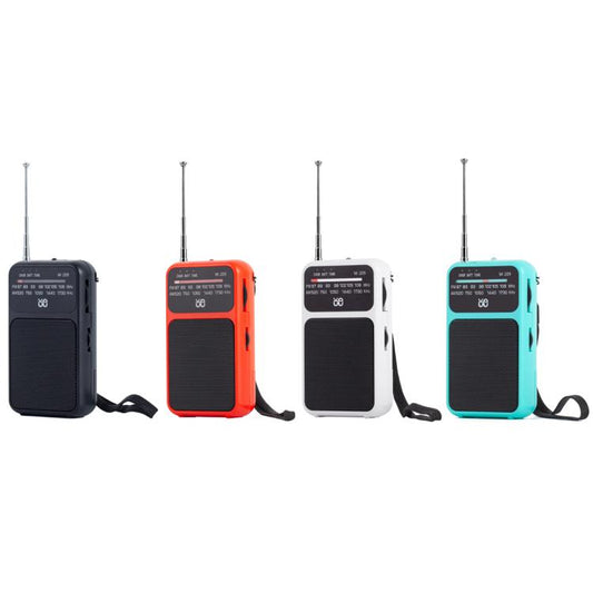 W-209 Mini Portable Rechargeable / Battery Dual-mode Powered Pointer FM Radio with Flashlight(Black) - Radio Player by buy2fix | Online Shopping UK | buy2fix