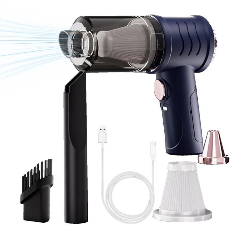 Mini Powerful Car Wireless Vacuum Cleaner Household Handheld Desktop Cleaner(Blue) by buy2fix