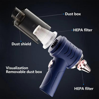 Mini Powerful Car Wireless Vacuum Cleaner Household Handheld Desktop Cleaner(Blue) by buy2fix