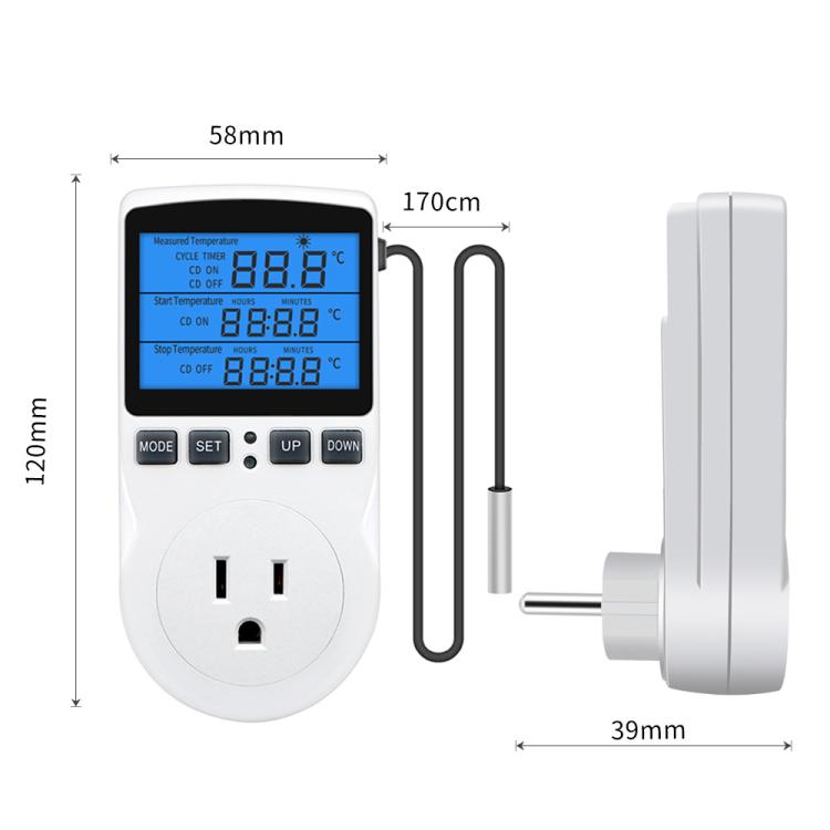 Backlight Smart Digital Thermostat Countdown Temperature Control Switch Socket Timing Temperature Controller US Plug - Smart Socket by buy2fix | Online Shopping UK | buy2fix