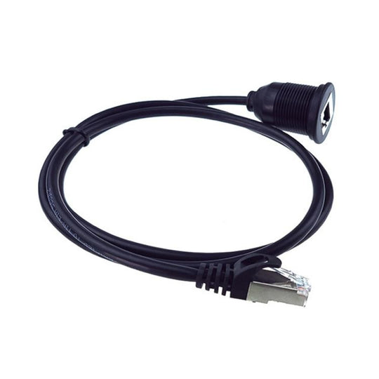 1m RJ45 CAT5e Ultra Category 5 Cable Round Single Port Male To Female Car Waterproof Cable