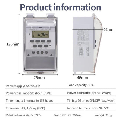 220V Household Automatic Switch Intelligent Timer - Energy Saving Timer Socket by buy2fix | Online Shopping UK | buy2fix